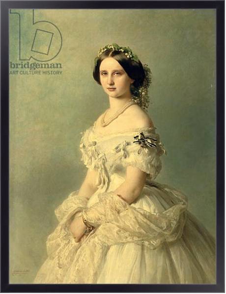 Постер Portrait of Princess of Baden, 1856 с типом исполнения На холсте в раме в багетной раме 221-01