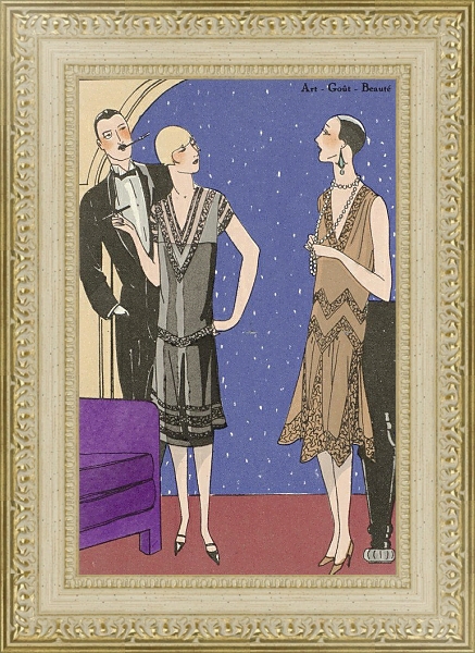 Постер Création Jean Patou / Création Doeuillet с типом исполнения Акварель в раме в багетной раме 484.M48.725