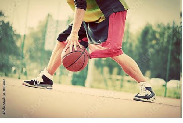 Постер Баскетболист с типом исполнения На холсте без рамы