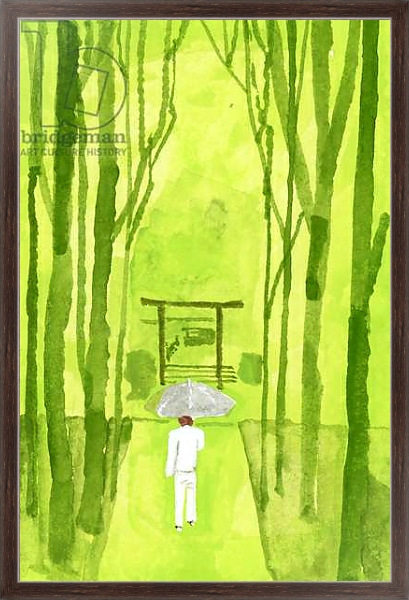 Постер ise shrine; Torii is the entrance to the shrine;2016 с типом исполнения На холсте в раме в багетной раме 221-02