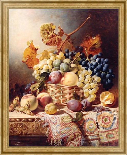 Постер Натюрморт с фруктами с типом исполнения На холсте в раме в багетной раме NA033.1.051