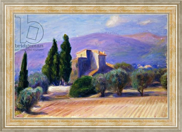 Постер Farm House in Provence, с типом исполнения На холсте в раме в багетной раме NA053.0.115