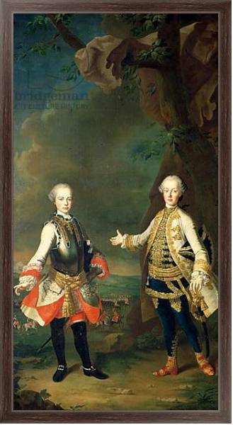 Постер Joseph and Leopold, sons of Francis I and Maria Theresa of Austria, later Joseph II and Leopold II с типом исполнения На холсте в раме в багетной раме 221-02
