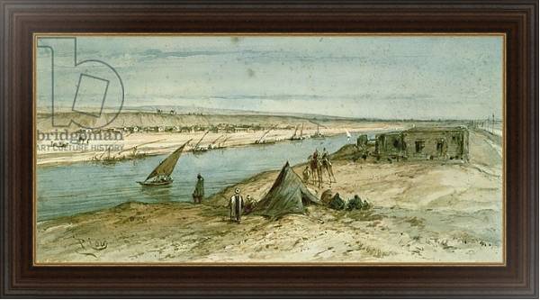Постер The Suez Canal 1869 с типом исполнения На холсте в раме в багетной раме 1.023.151