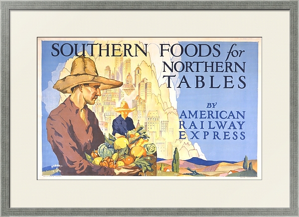 Постер Southern foods for northern tables by American Railway Express с типом исполнения Под стеклом в багетной раме 1727.2510