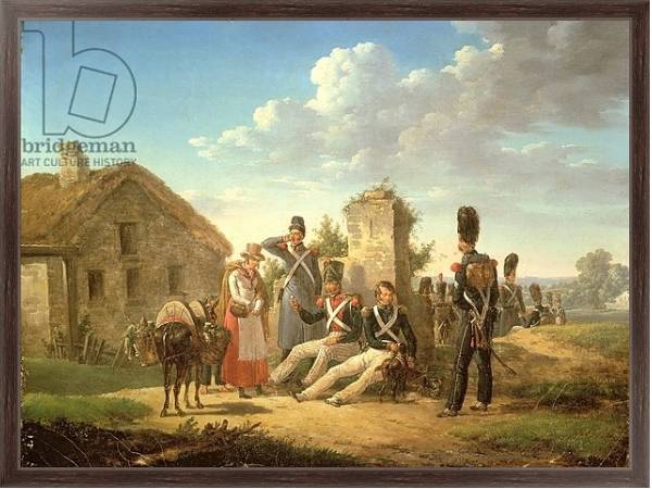 Постер Landscape with Soldiers с типом исполнения На холсте в раме в багетной раме 221-02