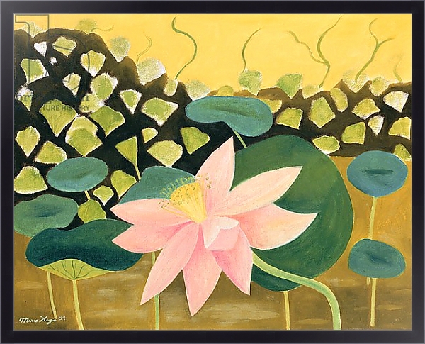 Постер Lotus Flower, 1984 с типом исполнения На холсте в раме в багетной раме 221-01