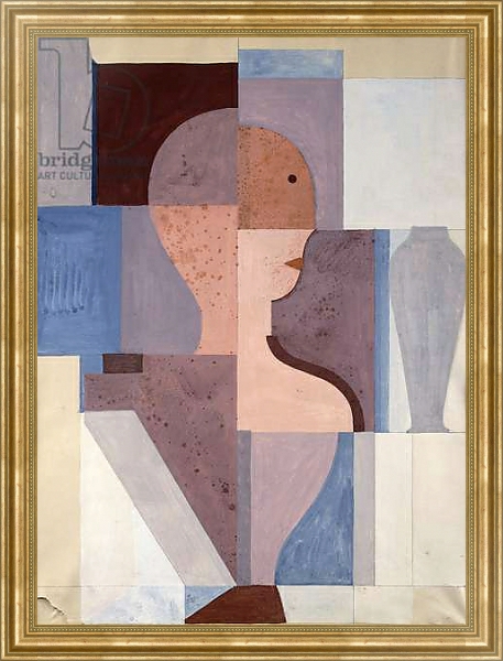 Постер Split Half Figure to the Right, 1923 с типом исполнения На холсте в раме в багетной раме NA033.1.051