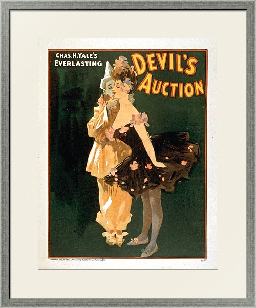 Постер Chas. H. Yale’s everlasting Devil’s auction с типом исполнения Под стеклом в багетной раме 1727.2510