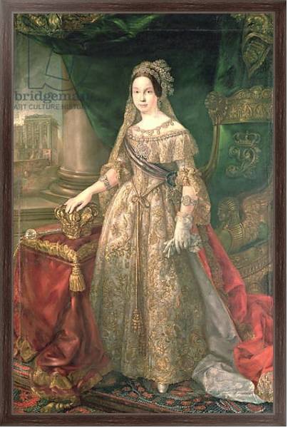 Постер Queen Isabella II 1843 с типом исполнения На холсте в раме в багетной раме 221-02