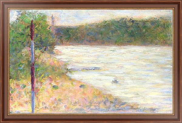 Постер Берег реки с типом исполнения На холсте в раме в багетной раме 35-M719P-83