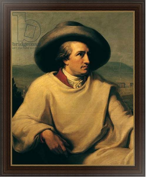Постер Johann Wolfgang von Goethe in the Campagna, c.1790 с типом исполнения На холсте в раме в багетной раме 1.023.151