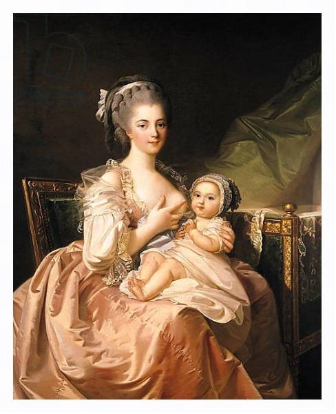 Постер The Young Mother, c.1770-80 с типом исполнения На холсте в раме в багетной раме 221-03