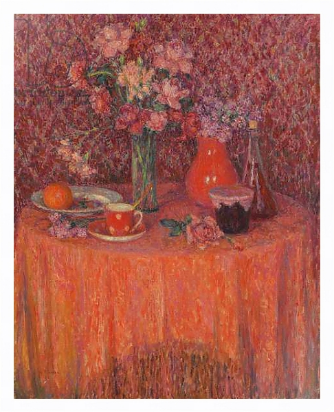 Постер The Table, Harmony in Red; Le Table, Harmonie Rouge, 1927 с типом исполнения На холсте в раме в багетной раме 221-03