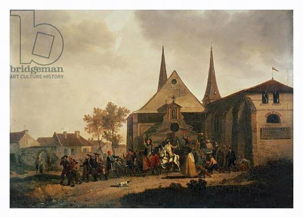 Постер Pillage of a Church during the Revolution с типом исполнения На холсте в раме в багетной раме 221-03