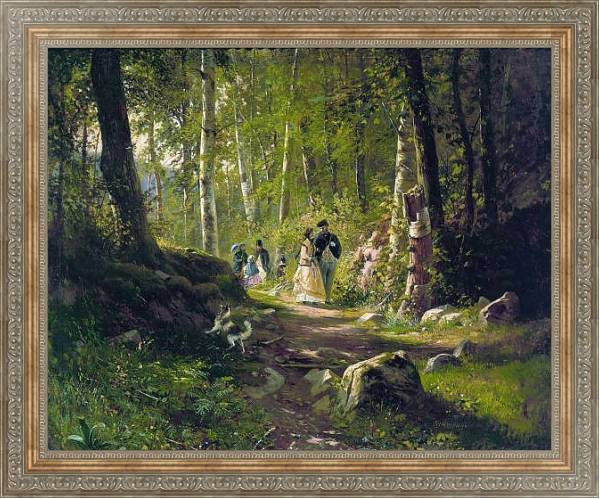 Постер Прогулки в лесу с типом исполнения На холсте в раме в багетной раме 484.M48.310