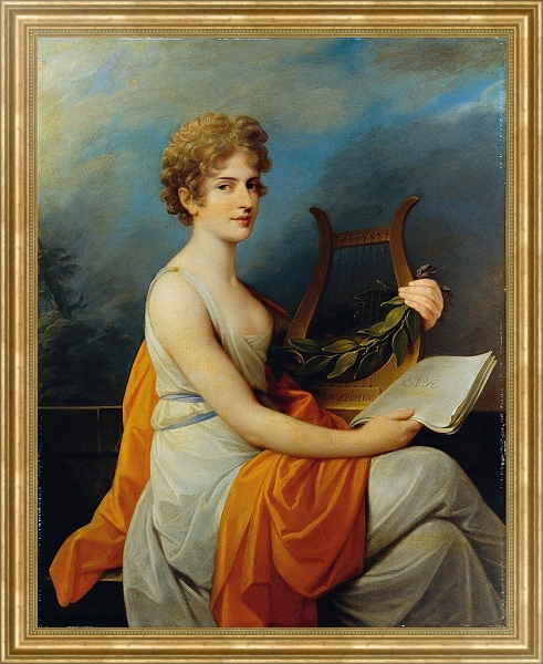 Постер The court opera singer Theresia Saal as ‘Eva’ in Joseph Haydn’s ‘Creation’ с типом исполнения На холсте в раме в багетной раме NA033.1.051