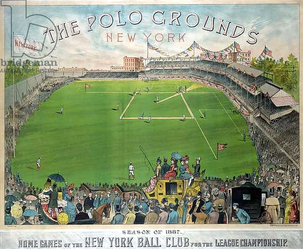 Постер The Polo Gronds, New York, pub. 1887 с типом исполнения На холсте без рамы
