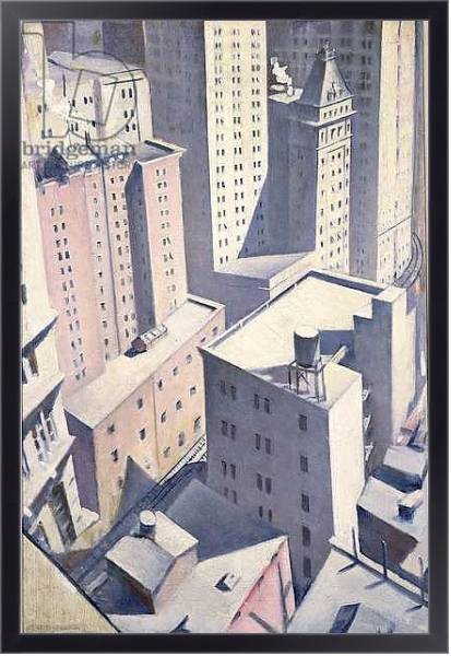 Постер Looking Down on Downtown, 1920 с типом исполнения На холсте в раме в багетной раме 221-01