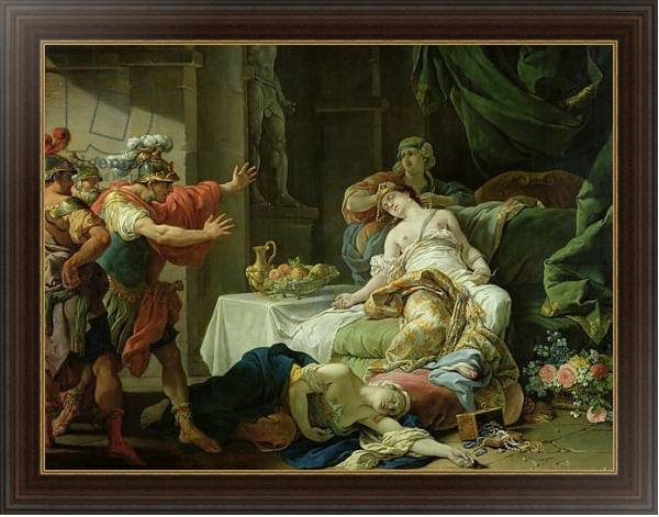 Постер The Death of Cleopatra, 1755 с типом исполнения На холсте в раме в багетной раме 1.023.151