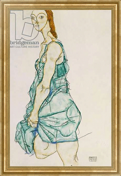 Постер Upright Standing Woman, 1912 с типом исполнения На холсте в раме в багетной раме NA033.1.051