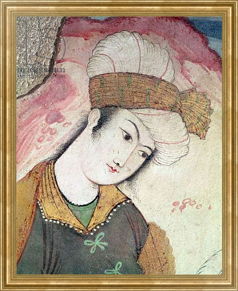 Постер Gentleman from the Court of Shah Abbas I, 1585-1627 с типом исполнения На холсте в раме в багетной раме NA033.1.051