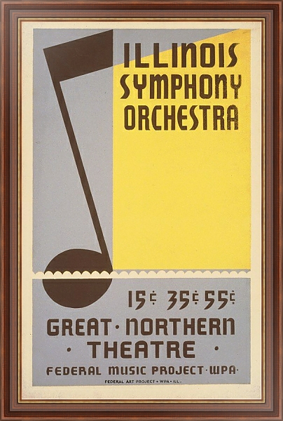 Постер Illinois symphony orchestra с типом исполнения На холсте в раме в багетной раме 35-M719P-83
