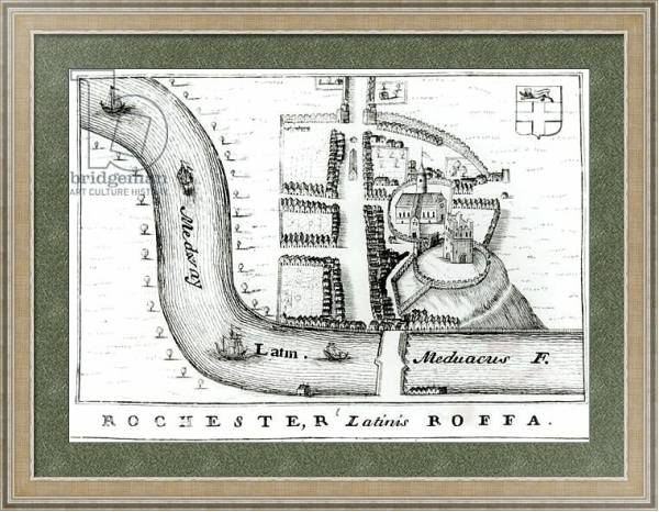 Постер Plan of Rochester с типом исполнения Акварель в раме в багетной раме 485.M40.584