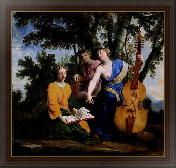 Постер The Muses Melpomene, Erato and Polymnia, 1652-55 с типом исполнения На холсте в раме в багетной раме 1.023.151