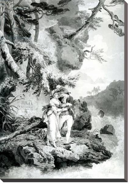 Постер St Preux and Julia, 1786 с типом исполнения На холсте без рамы