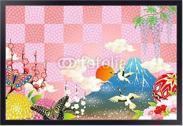Постер Утро в Японии с типом исполнения На холсте в раме в багетной раме 221-01