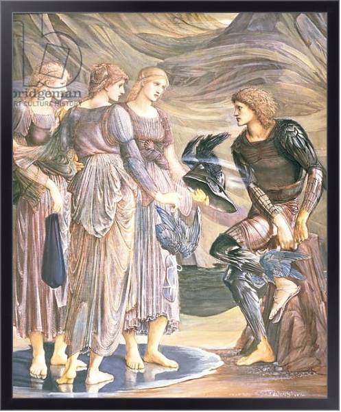 Постер Perseus and the Sea Nymphs, c.1876 с типом исполнения На холсте в раме в багетной раме 221-01