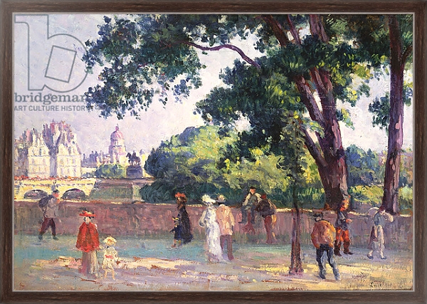 Постер Quai de l'Institut and Place Dauphine seen from the Quai du Louvre, 1904 с типом исполнения На холсте в раме в багетной раме 221-02