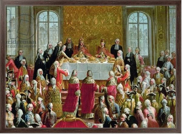 Постер The Coronation Banquet of Joseph II, Emperor of Germany, 1764 с типом исполнения На холсте в раме в багетной раме 221-02