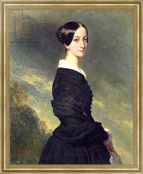 Постер Portrait of Francisca Caroline de Braganca 1844 с типом исполнения На холсте в раме в багетной раме NA033.1.051