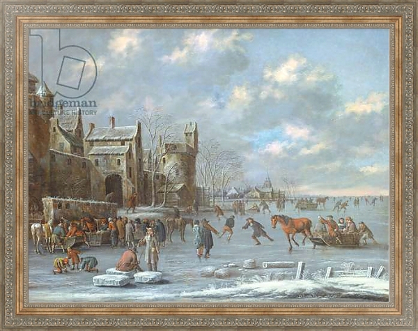 Постер Winter Scene 5 с типом исполнения На холсте в раме в багетной раме 484.M48.310