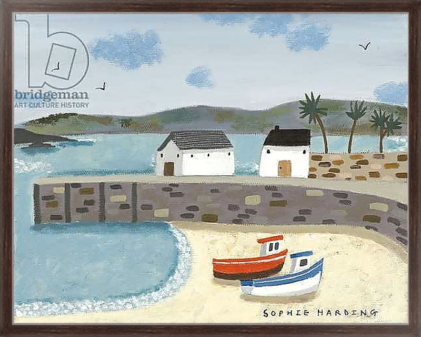 Постер Boats and Harbour с типом исполнения На холсте в раме в багетной раме 221-02