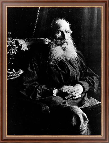 Постер Лев Толстой с типом исполнения На холсте в раме в багетной раме 35-M719P-83