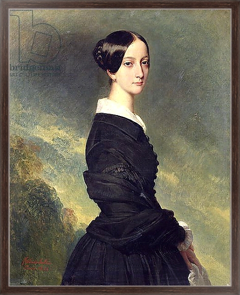 Постер Portrait of Francisca Caroline de Braganca 1844 с типом исполнения На холсте в раме в багетной раме 221-02.QA