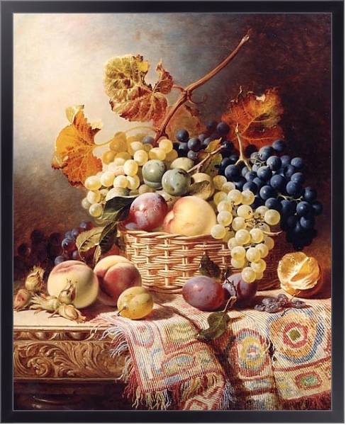 Постер Натюрморт с фруктами с типом исполнения На холсте в раме в багетной раме 221-01