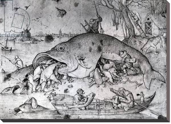 Постер Big fishes eat small ones, 1556 с типом исполнения На холсте без рамы
