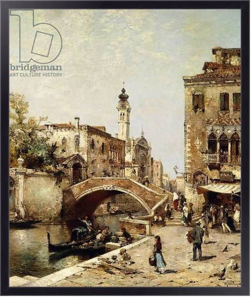 Постер Santa Catarina Canal, Venice, с типом исполнения На холсте в раме в багетной раме 221-01