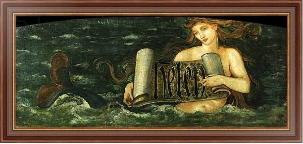 Постер Helen, a Mermaid, c.1880 с типом исполнения На холсте в раме в багетной раме 35-M719P-83