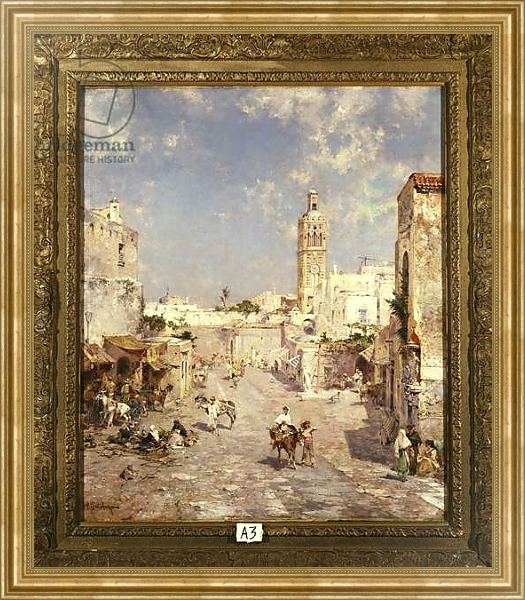 Постер Figures in a Moorish Town с типом исполнения На холсте в раме в багетной раме NA033.1.051