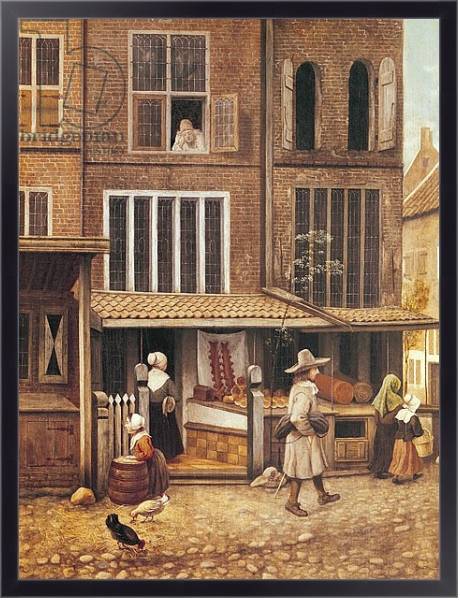Постер Corner of a Town with a Bakery с типом исполнения На холсте в раме в багетной раме 221-01