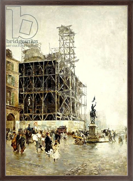 Постер Place de Pyramides, с типом исполнения На холсте в раме в багетной раме 221-02