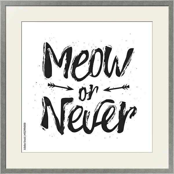 Постер Meow or never с типом исполнения Под стеклом в багетной раме 1727.2510