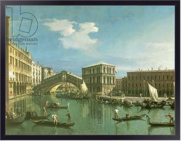 Постер The Rialto Bridge, Venice 2 с типом исполнения На холсте в раме в багетной раме 221-01