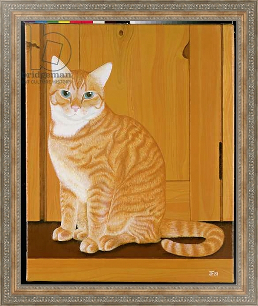 Постер Marmalade cat by a door с типом исполнения На холсте в раме в багетной раме 484.M48.310