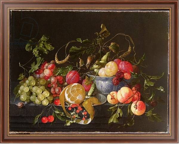 Постер A Still Life of Fruit с типом исполнения На холсте в раме в багетной раме 35-M719P-83
